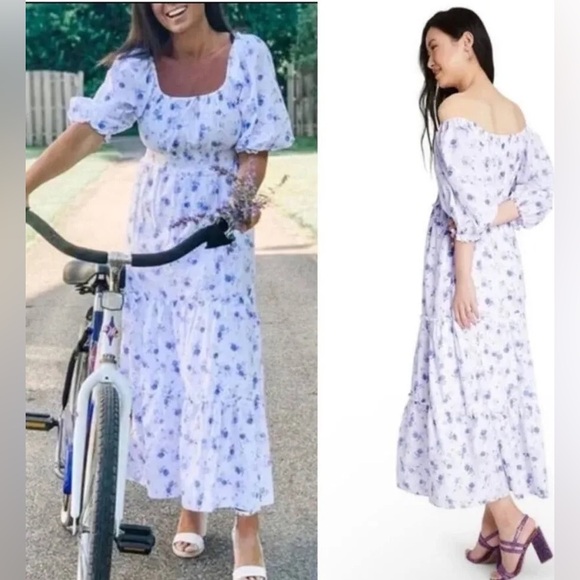 LoveShackFancy x Target Gemma Maxi Dress Puff Sleeve Cottage Boho Prairie XL - Picture 2 of 7